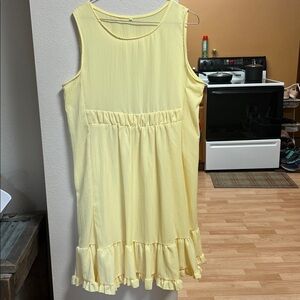 Yellow spring/summer dress, XL. New